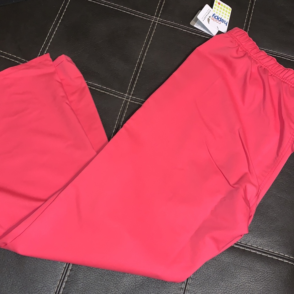 NWT coral color Code Happy Scrub Pants XL Extra Large